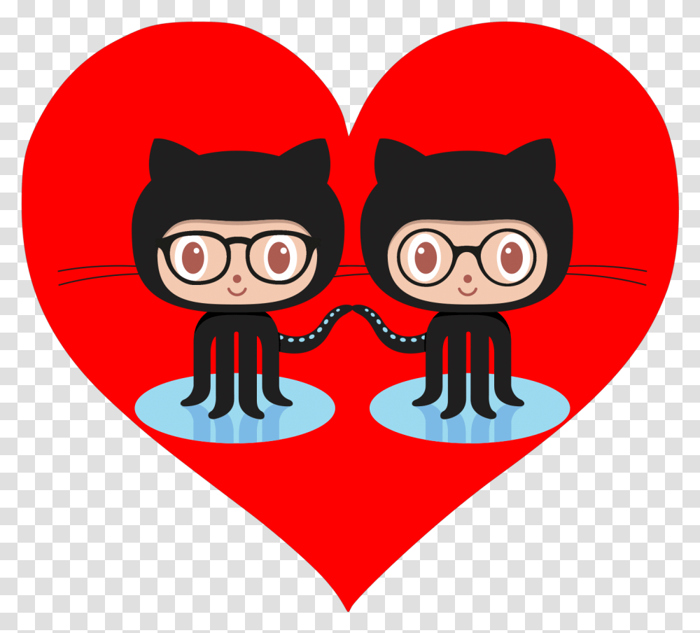 Git Init Logo Github, Graphics, Art, Heart, Hand Transparent Png