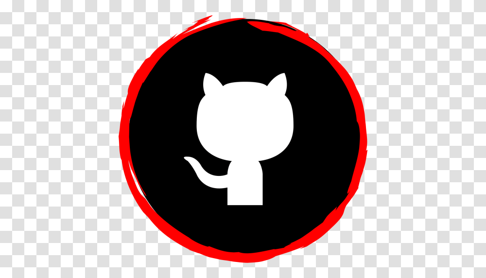 Github Logo Icon Of Glyph Style Github Logo Black, Symbol, Trademark, Cat, Pet Transparent Png