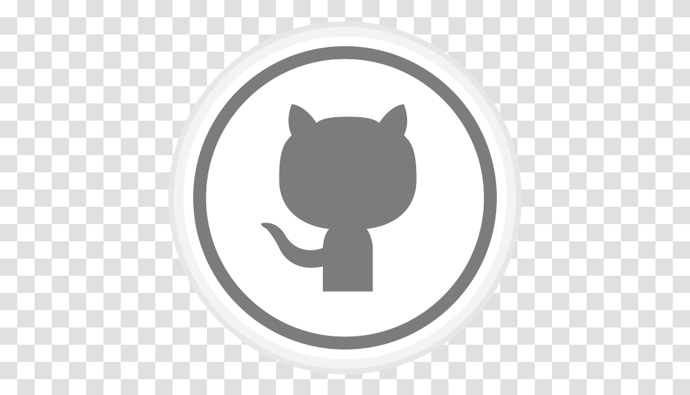 Github Logo Media Online Social Icon Free Download Github Circle Icon, Cat, Pet, Mammal, Animal Transparent Png
