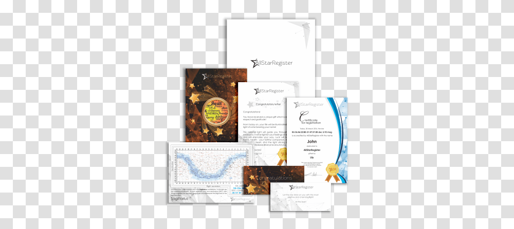 Give A Real Star Make Unique Gift Allstarregistercom Brochure, Text, Poster, Advertisement, Flyer Transparent Png