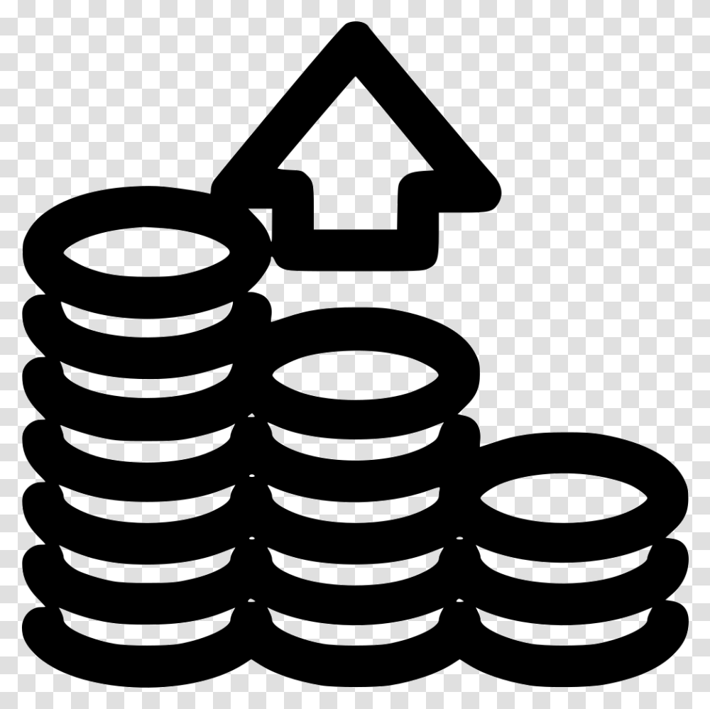 Give Coins Stacks Icon Uang Logasm, Spiral, Coil, Suspension Transparent Png