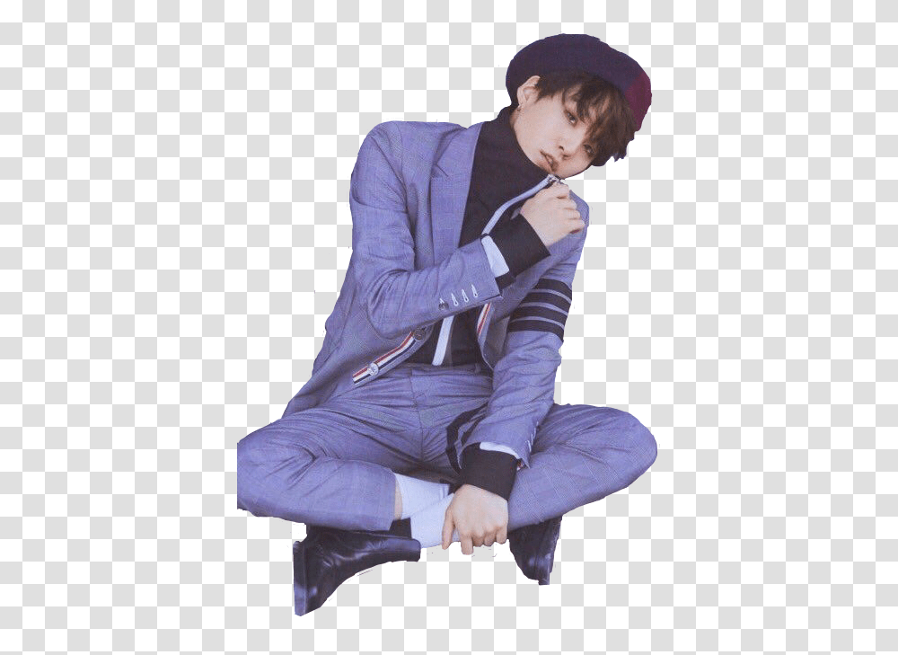 Give Credit If Usedthanks Bts Season's Greetings 2017 Suga, Person, Suit, Overcoat Transparent Png