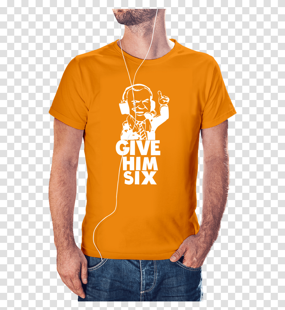 Give Him Six Tee, Apparel, T-Shirt, Person Transparent Png