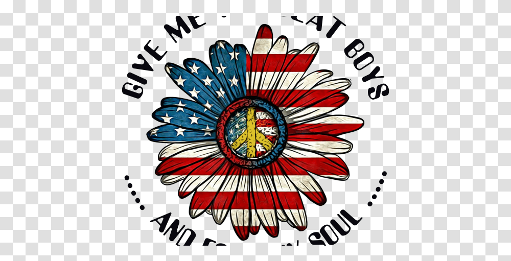 Give Me The Beat Boys And Free My Soul Flower Designs T American Flag Flower Svg, Symbol, Emblem, Compass Transparent Png