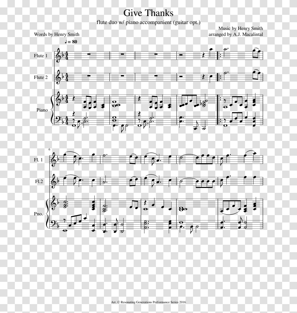 Give Thanks Flute Sheet Music, Gray, World Of Warcraft Transparent Png