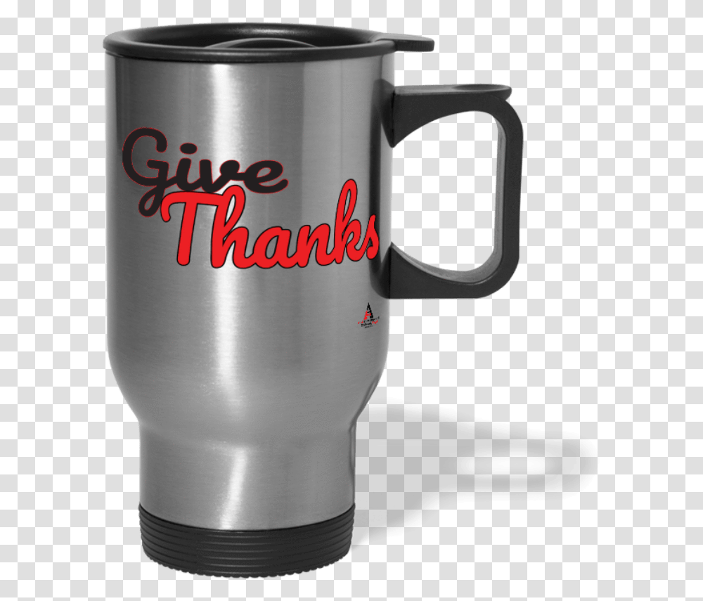 Give Thanks Travel Mugtravel Muggfa StoreClass Mug, Coffee Cup, Shaker, Bottle, Appliance Transparent Png