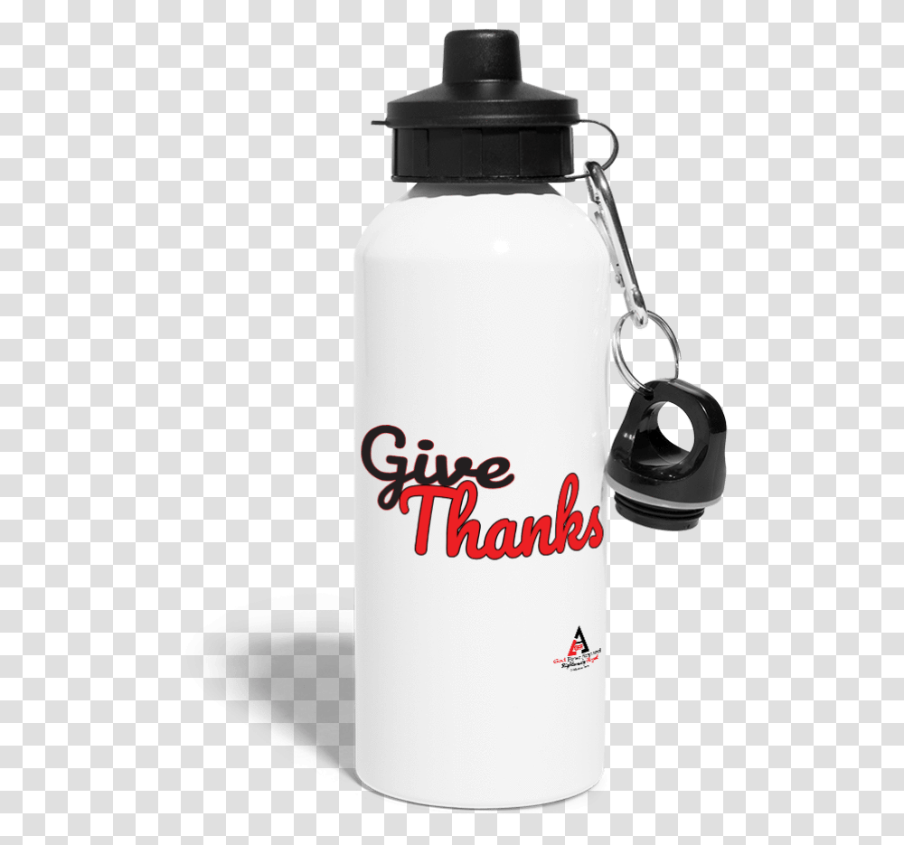 Give Thanks Water Bottle Water Bottle, Jar, Shaker, Beverage, Drink Transparent Png