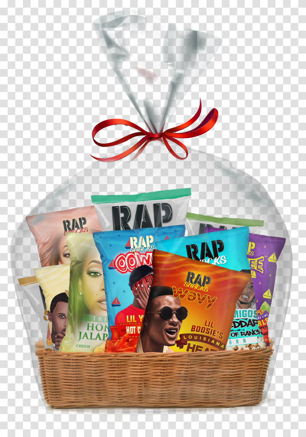 Give The Gift Of Flavor Rap Snacks Gift Basket Transparent Png