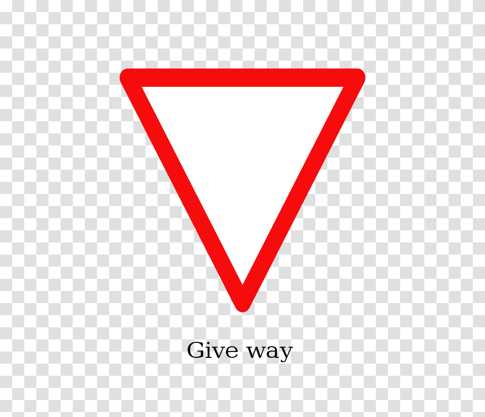 Give Way, Transport, Triangle, Sign Transparent Png