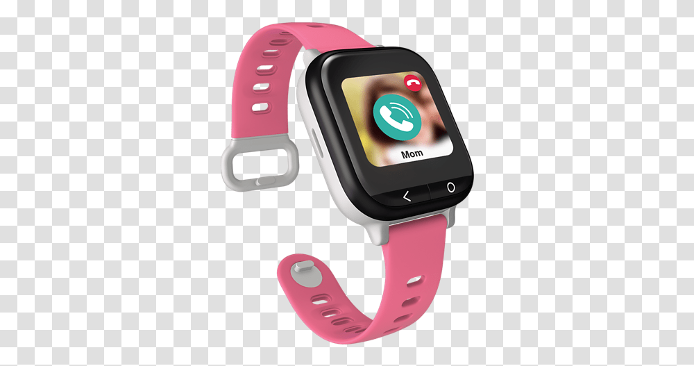 Gizmo Watch 1 Qtax53b Pink Band Pink Gizmo Watch, Wristwatch, Digital Watch, Helmet, Clothing Transparent Png