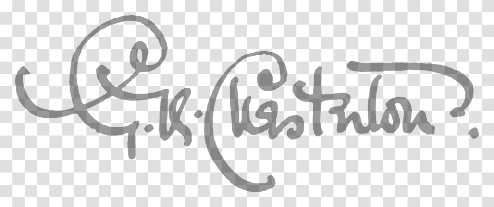 Gk Chesterton Signature, Gray, World Of Warcraft Transparent Png