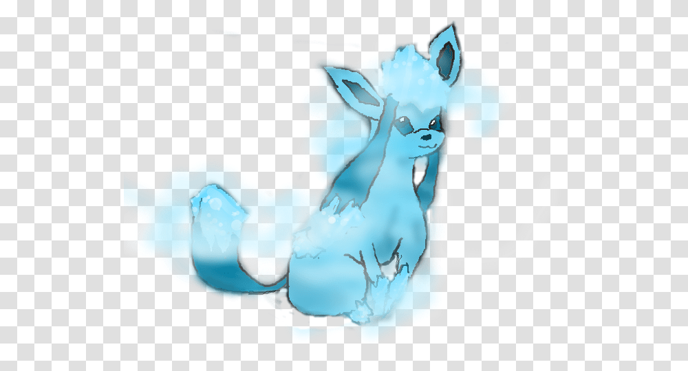 Glaceon Request By Cartoon, Animal, Figurine, Mammal Transparent Png