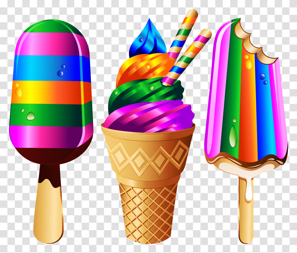 Glaces Ice Cream Clipart Rainbow Bubbles Color Vector Ice Cream Clipart, Dessert, Food, Creme, Ice Pop Transparent Png