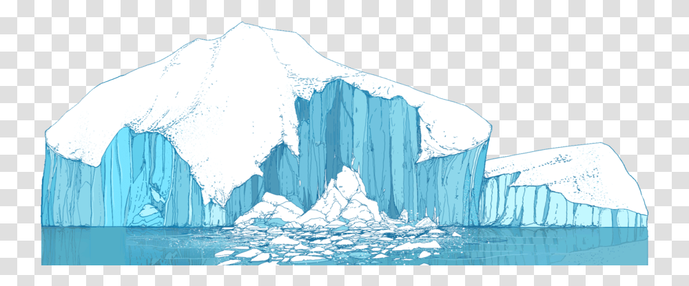 Glacier Clipart Ice Cap Iceberg Clipart, Nature, Outdoors, Mountain, Snow Transparent Png