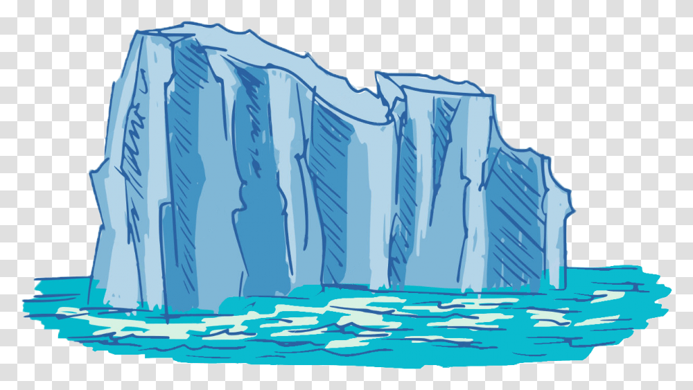 Glacier Melting In Cartoon, Nature, Ice, Outdoors, Mountain Transparent Png