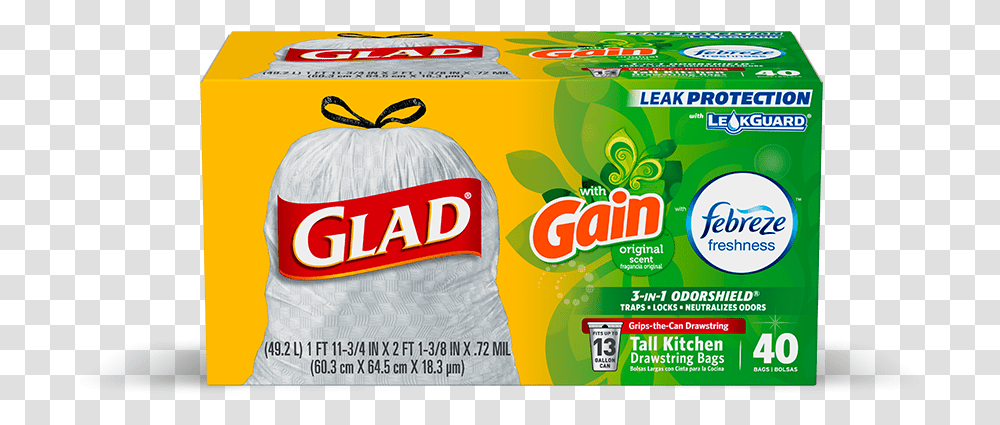 Glad Trash Bags, Food, Paper, Gum Transparent Png