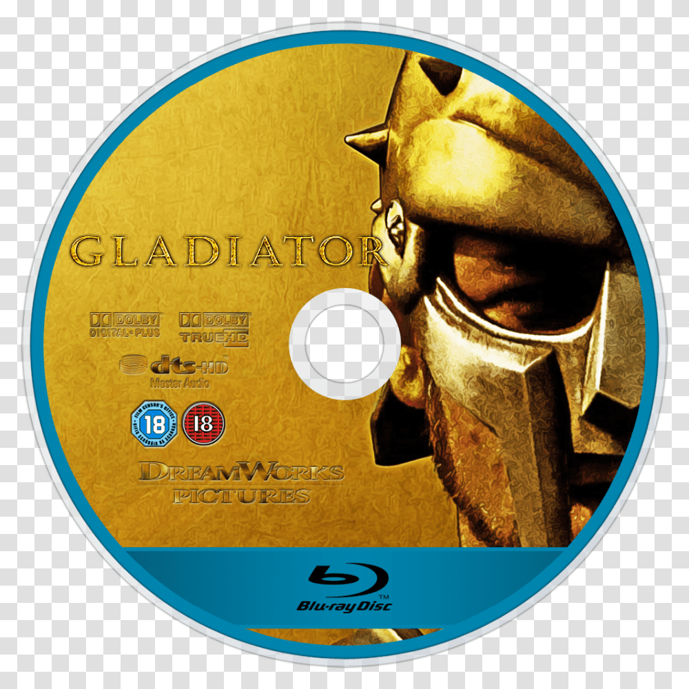 Gladiator Bluray Disc Image Gladiator Blu Ray Label, Disk, Dvd, Helmet Transparent Png