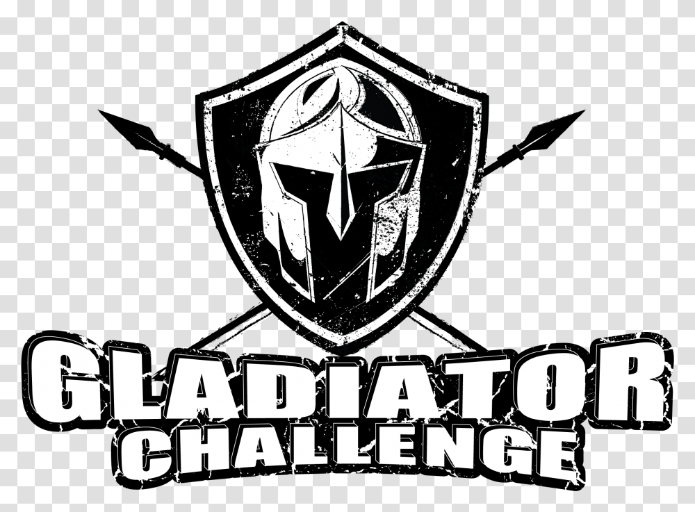 Gladiator Challenge Logo '' Emblem, Armor, Clock Tower, Architecture, Building Transparent Png