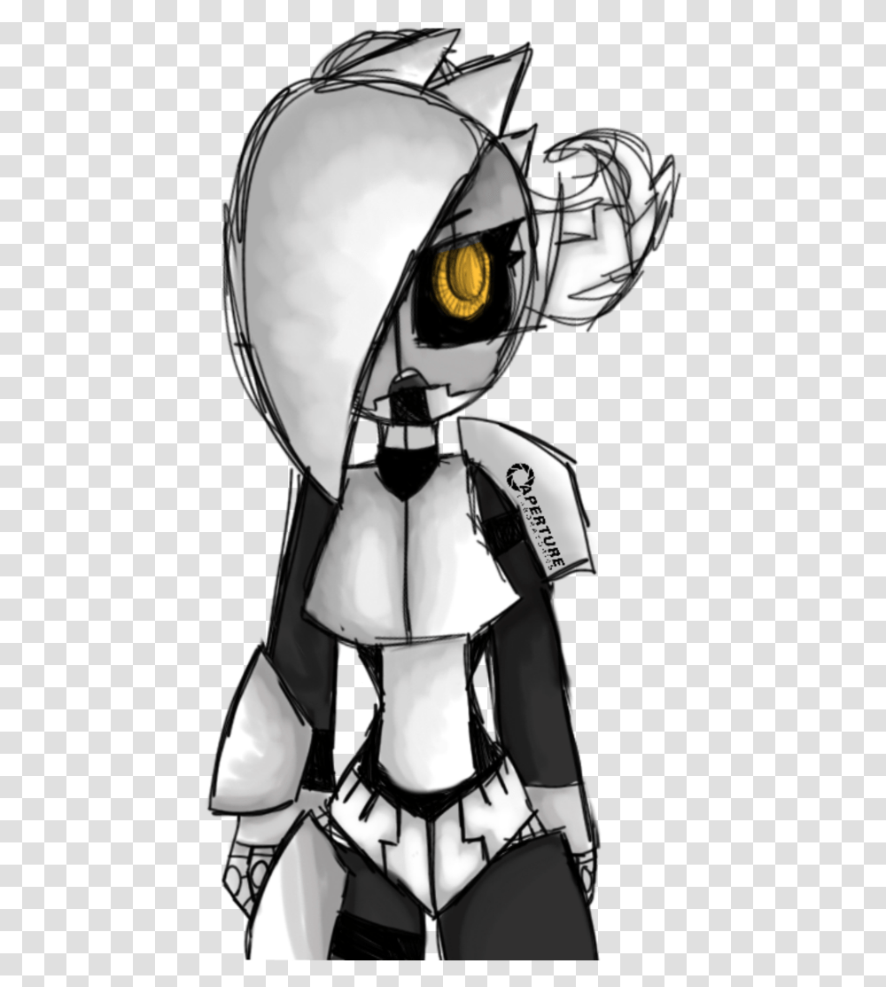 Glados Drawing Cartoon, Robot, Helmet, Clothing, Apparel Transparent Png