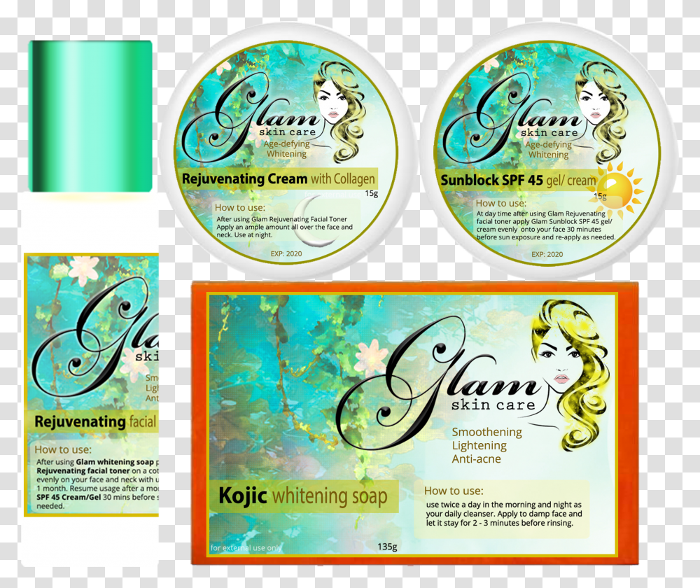 Glam Skin Care Rejuvenating Set With Collagen Helps Glam Skin Care Transparent Png