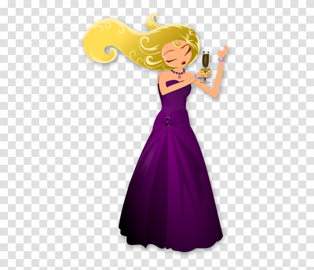 Glamorous Lady Dancing By, Music, Dress, Female Transparent Png