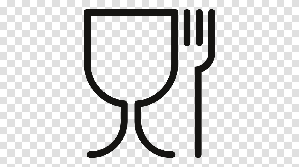 Glass And Fork Sign Vector Image, Cutlery, Weapon, Weaponry Transparent Png