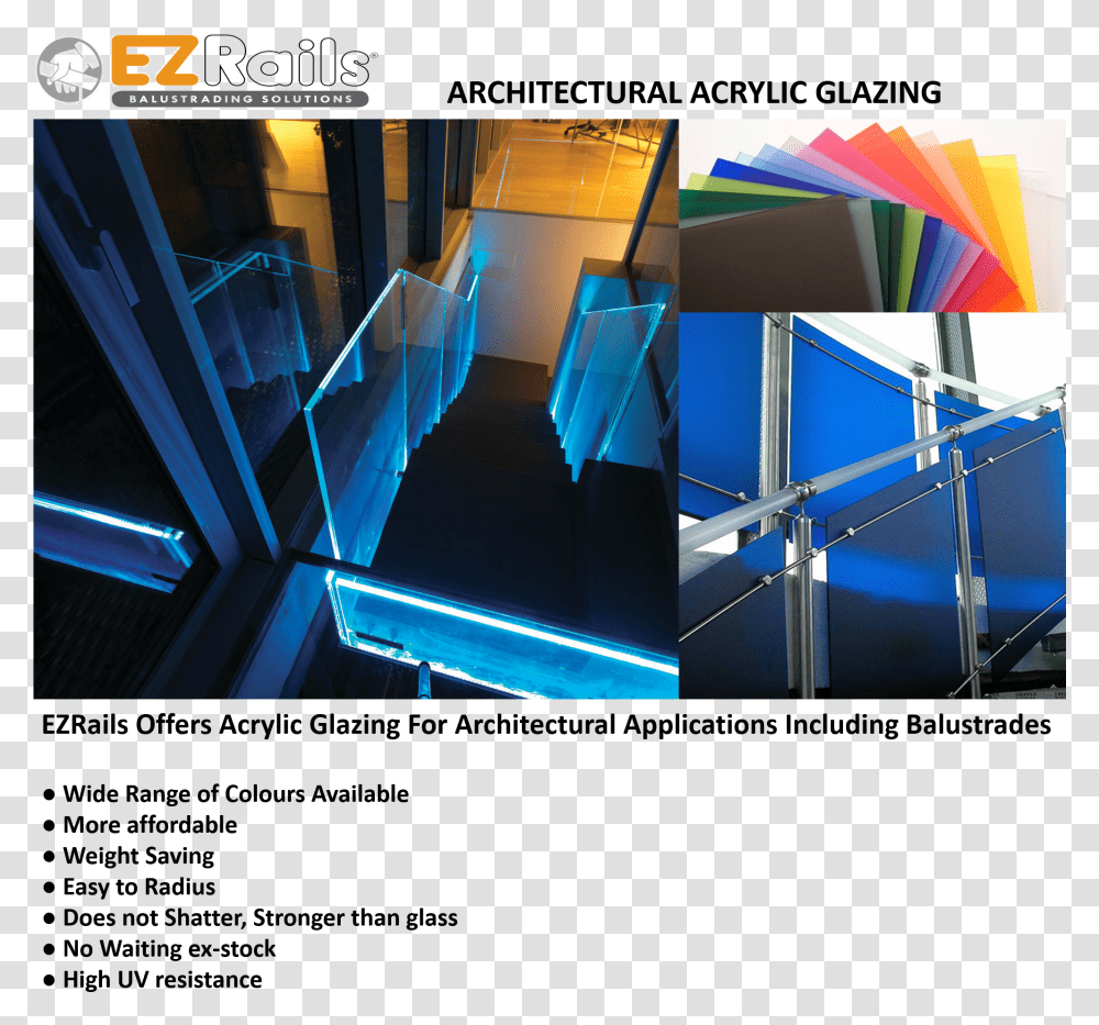 Glass Balustrade Kit With Top Rail Glass Railing With Led, Handrail, Banister, Collage, Poster Transparent Png