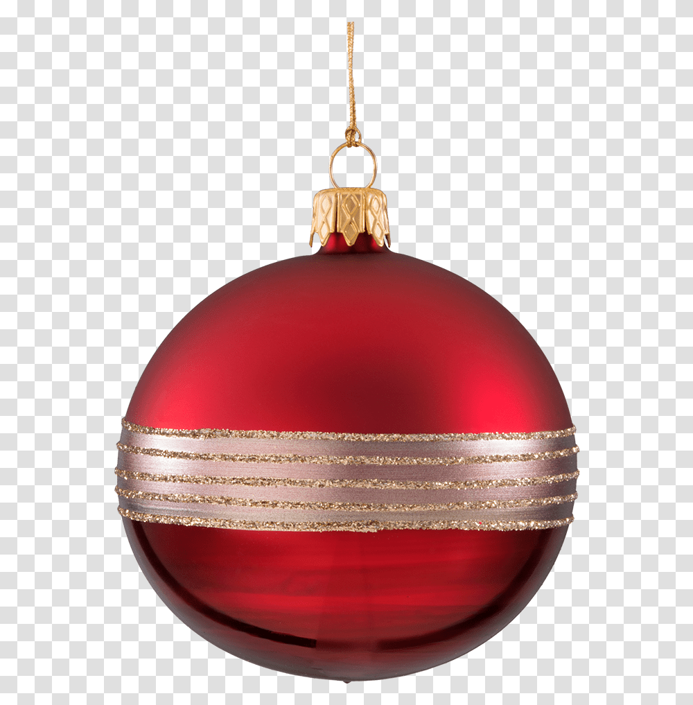 Glass Bauble Dark Red With Glitter Stripes 8cm Christmas Ornament, Lamp, Birthday Cake, Dessert, Food Transparent Png