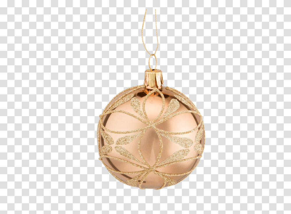 Glass Bauble Gold With Flowers 6 Cm Christmas Ornament, Necklace, Jewelry, Accessories, Accessory Transparent Png
