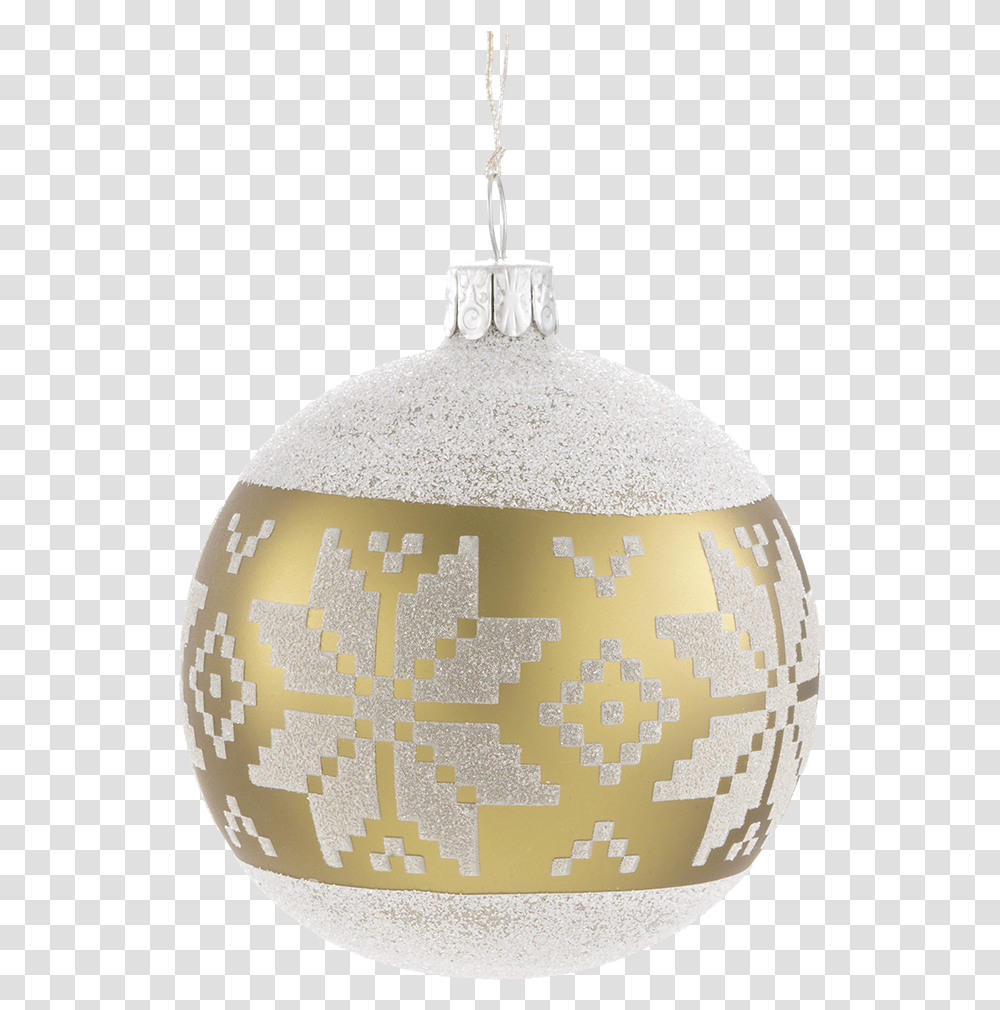 Glass Bauble Greenish Gold With White Pattern 7 Cm Christmas Ornament, Rug, Tree, Plant, Birthday Cake Transparent Png