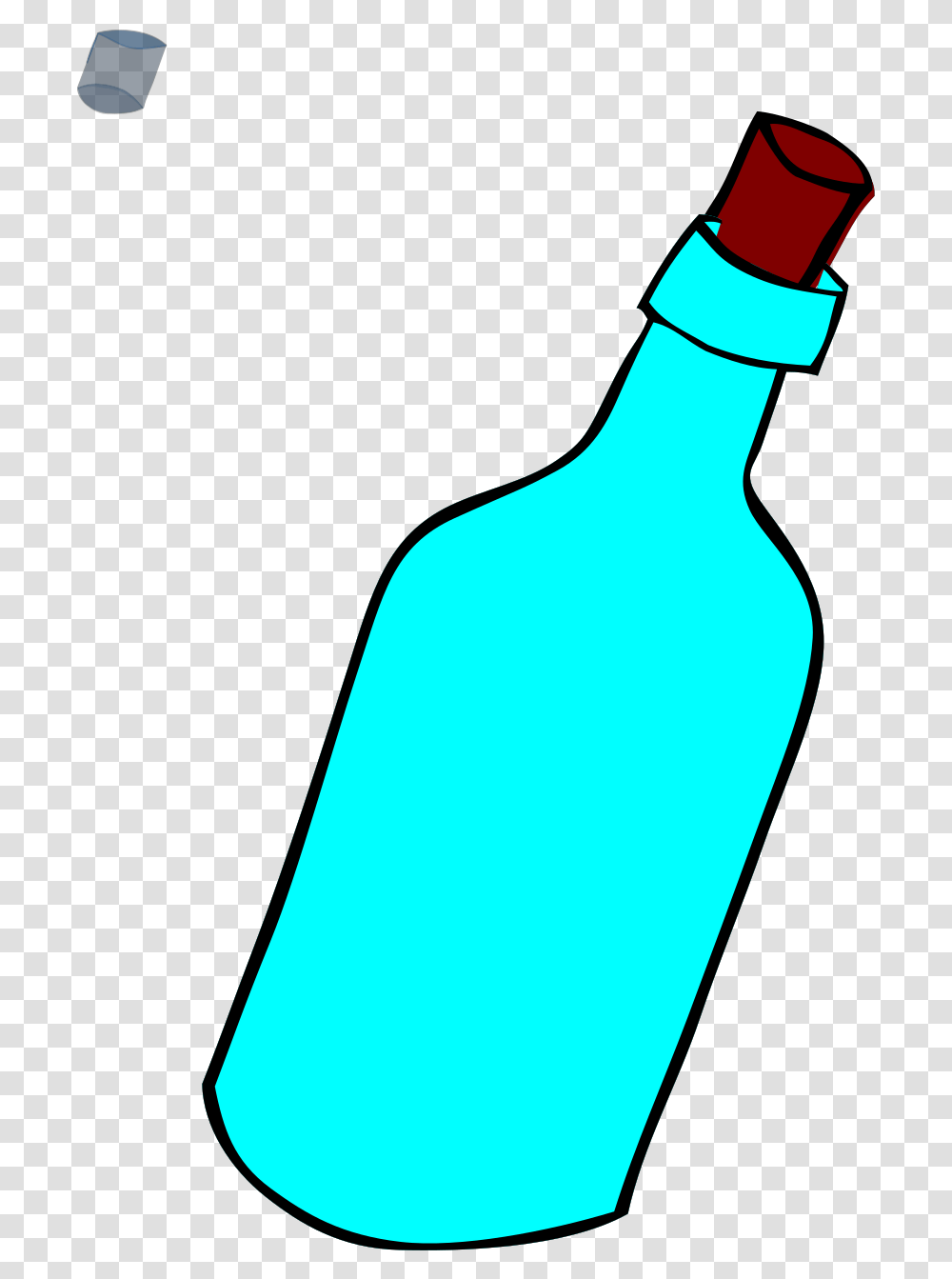 Glass Blue Bottle Full Of Water Svg Vector Glass Bottle, Beverage, Drink, Alcohol, Wine Transparent Png