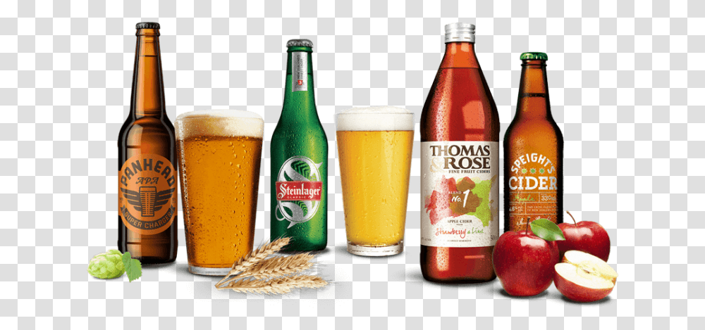 Glass Bottle, Beer, Alcohol, Beverage, Beer Glass Transparent Png