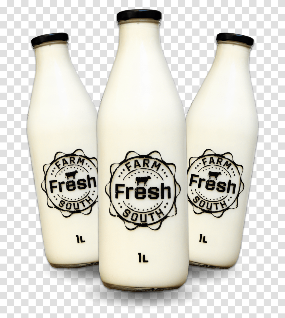 Glass Bottle Farm Fresh Milk In Glass Bottles, Aftershave, Cosmetics, Beverage, Drink Transparent Png