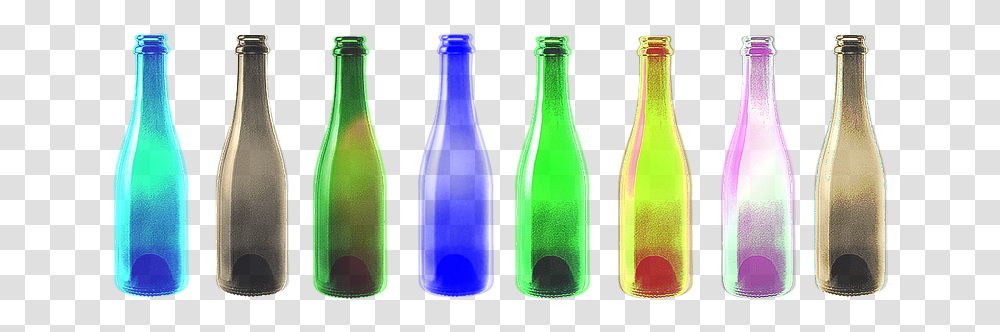 Glass Bottle, Green, Beverage, Drink, Alcohol Transparent Png