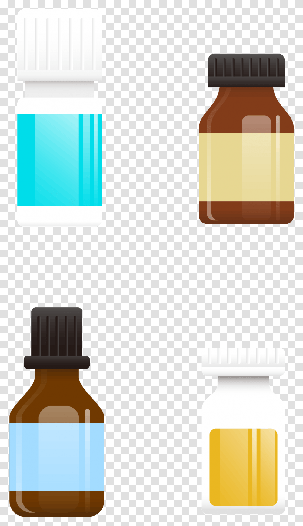 Glass Bottle Packaging And Labeling Design Portable, Medication, Beverage, Drink, Meal Transparent Png