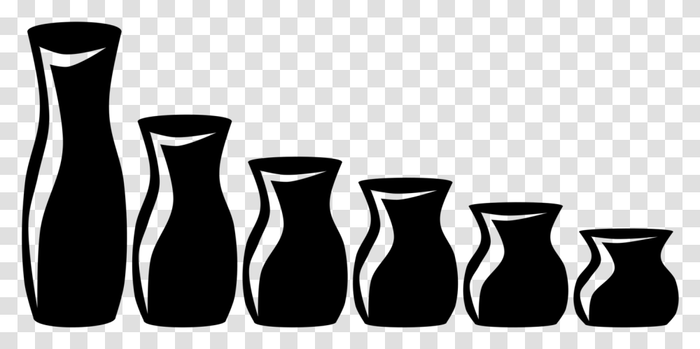 Glass Bottleceramiccylinder Vases Black And White, Gray, World Of Warcraft Transparent Png