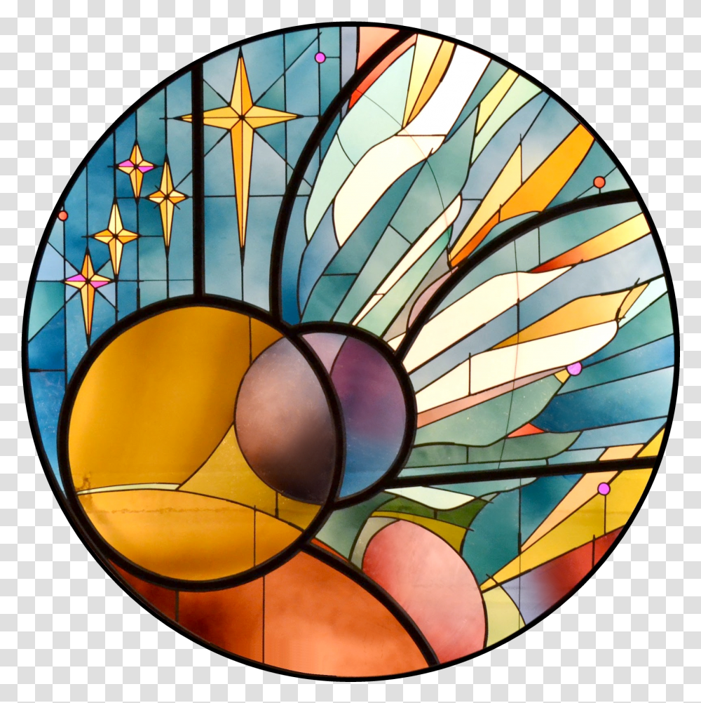 Glass Circle Church Circle Stained Glass, Lamp, Art Transparent Png