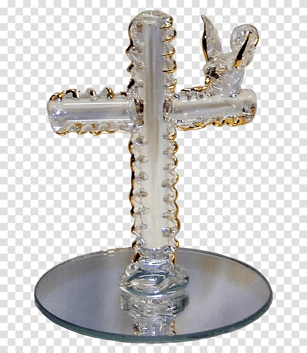 Glass Cross With Dove Cross, Symbol, Crucifix, Sink Faucet, Crystal Transparent Png