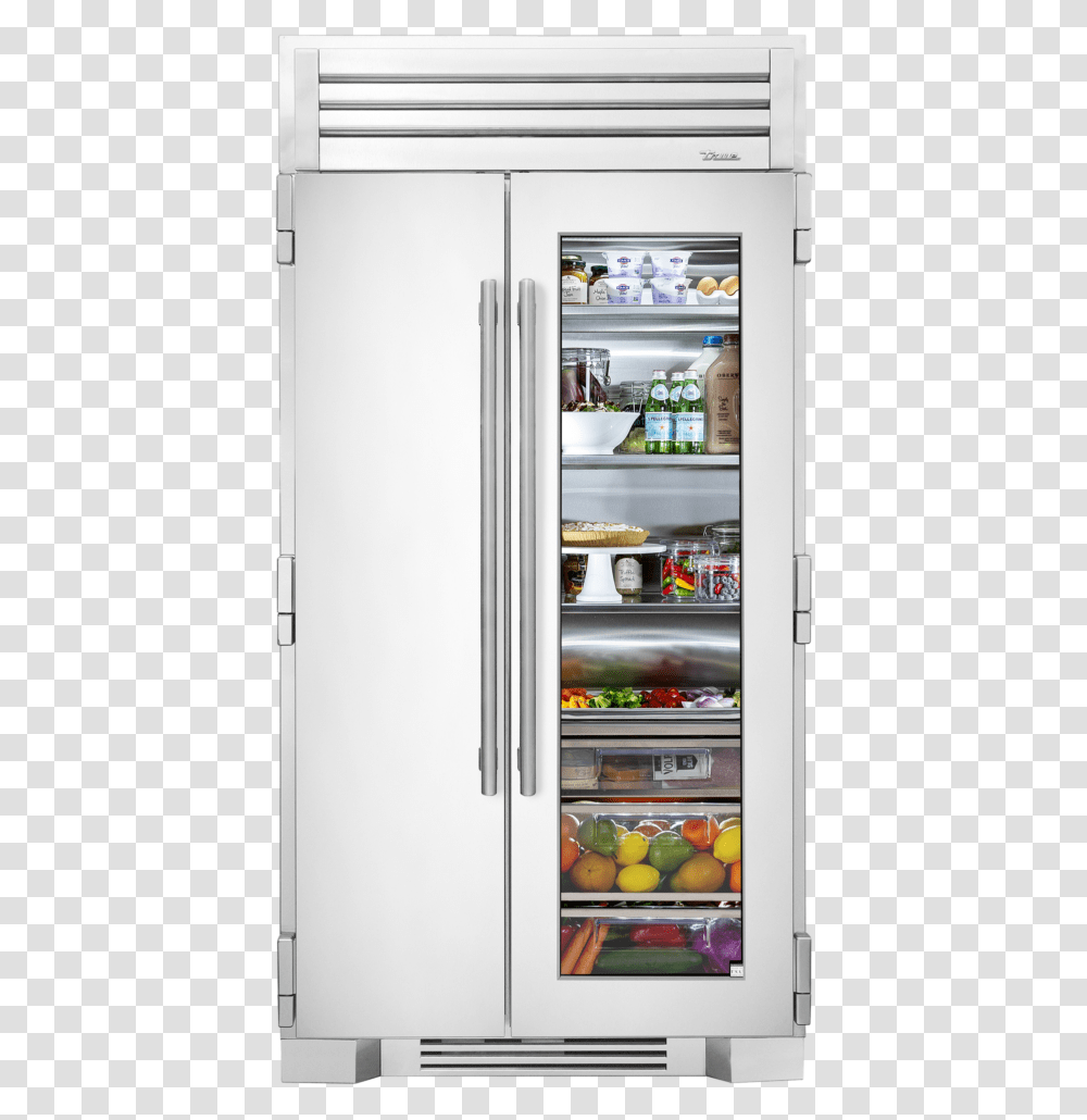 Glass Door True 42 In Stainless Kitchen, Refrigerator, Appliance, Shelf, Pantry Transparent Png
