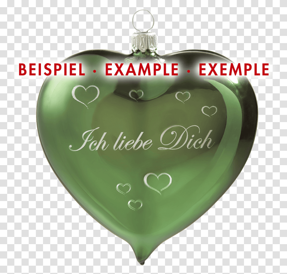 Glass Heart Opal Green With Hearts Inscription Possible Apple A Day, Birthday Cake, Dessert, Food, Plant Transparent Png