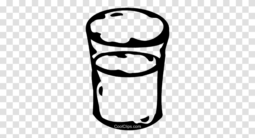 Glass Of Milk Royalty Free Vector Clip Art Illustration, Tin, Can, Milk Can, Stencil Transparent Png
