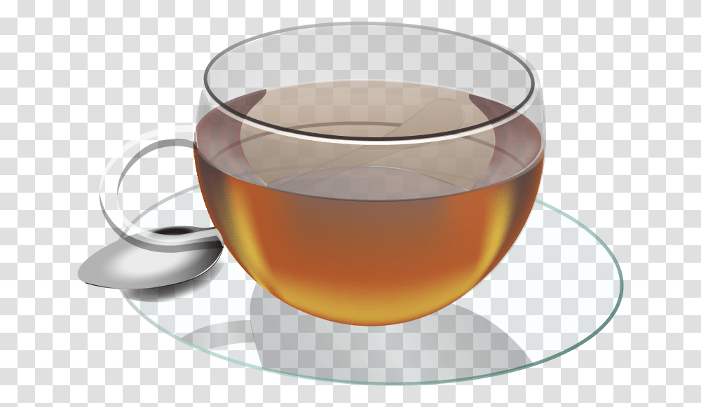 Glass Of Tea With Spoon Wine Glass, Beverage, Drink, Pottery, Bowl Transparent Png