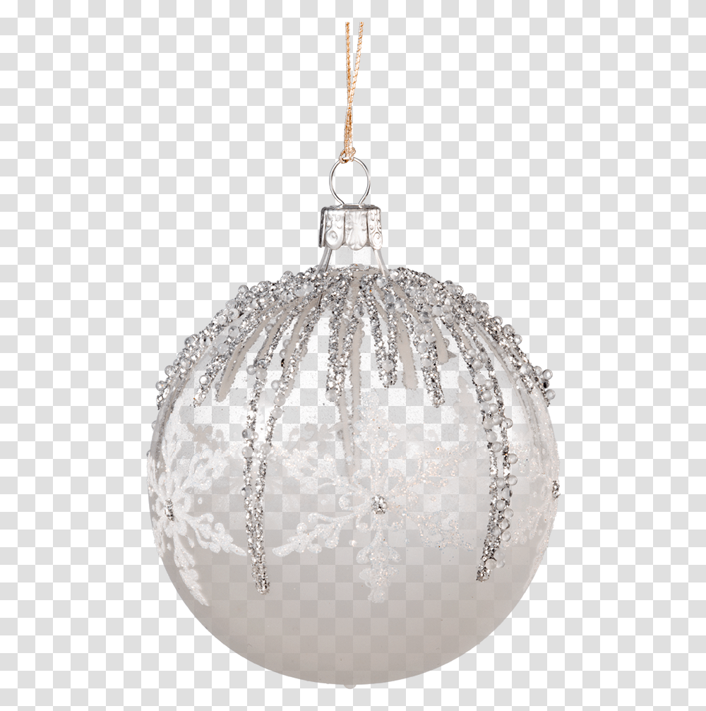 Glass Ornament Clearwhite Glass Christmas Ball Full Christmas Glass Ball, Accessories, Accessory, Jewelry, Light Fixture Transparent Png