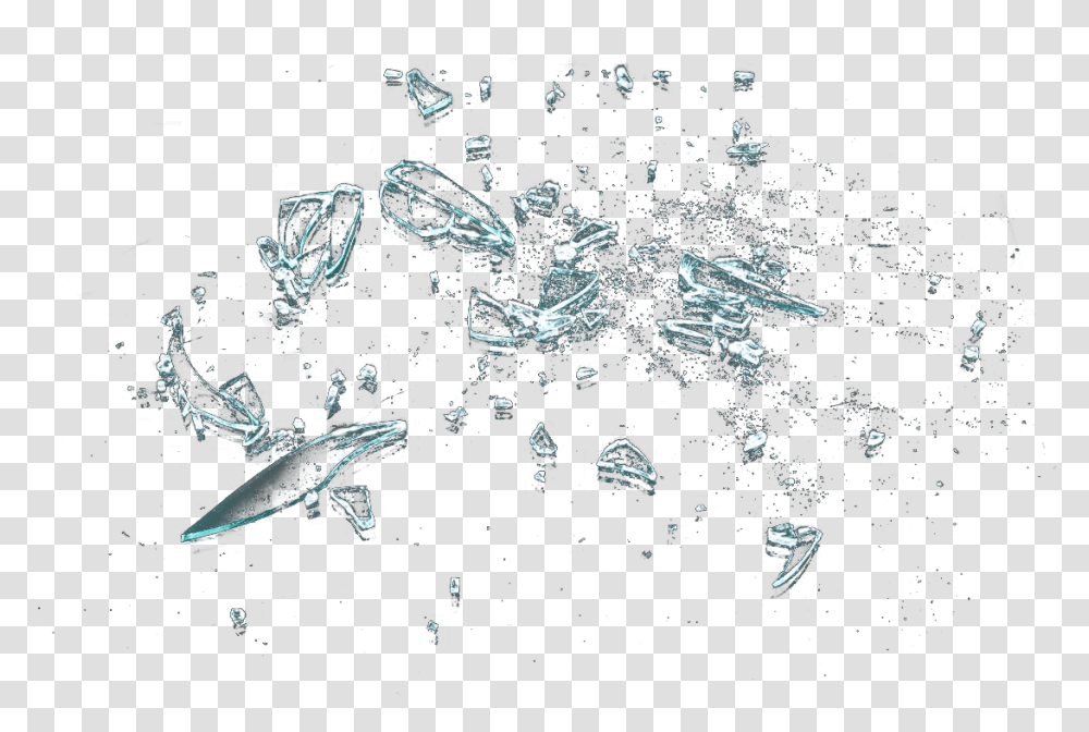 Glass Shards Background Download Broken Glass Pieces, Fish, Animal, Astronomy, Outer Space Transparent Png