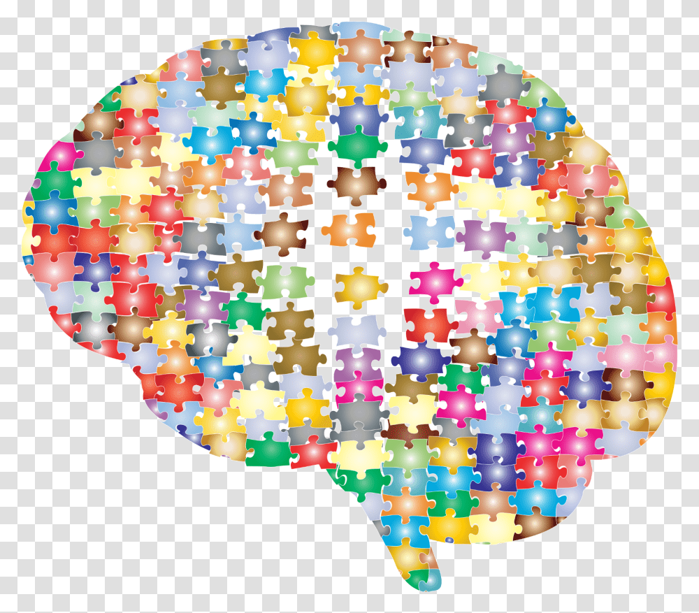 Glass Shards Brain As A Puzzle, Balloon, Word, Collage, Poster Transparent Png