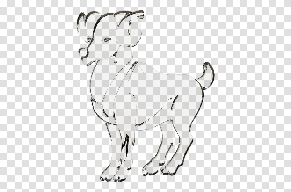Glass Signs Of The Zodiac Aries Horoscope Line Art, Mammal, Animal, Wildlife, Donkey Transparent Png