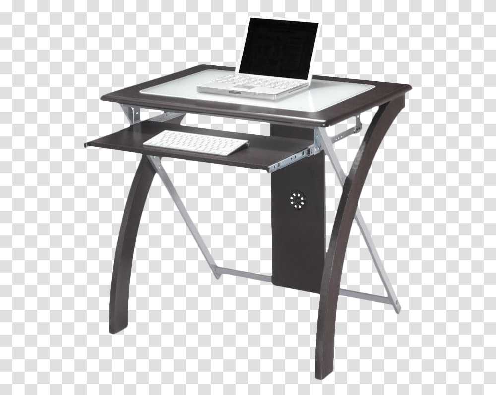 Glass Top Computer Desk For Home, Furniture, Table, Electronics, Pc Transparent Png