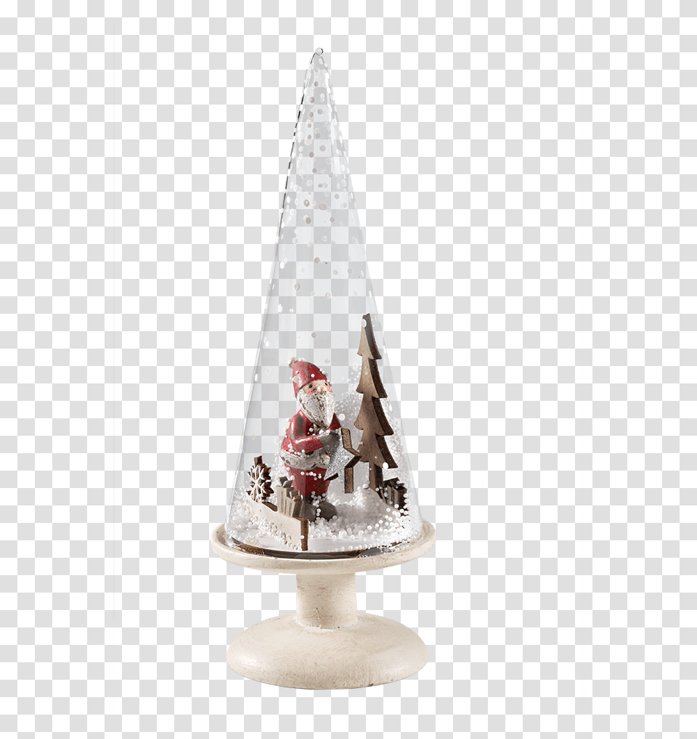 Glass Tree Christmas Forest Small 20 Cm Icing, Apparel, Cone, Hat Transparent Png
