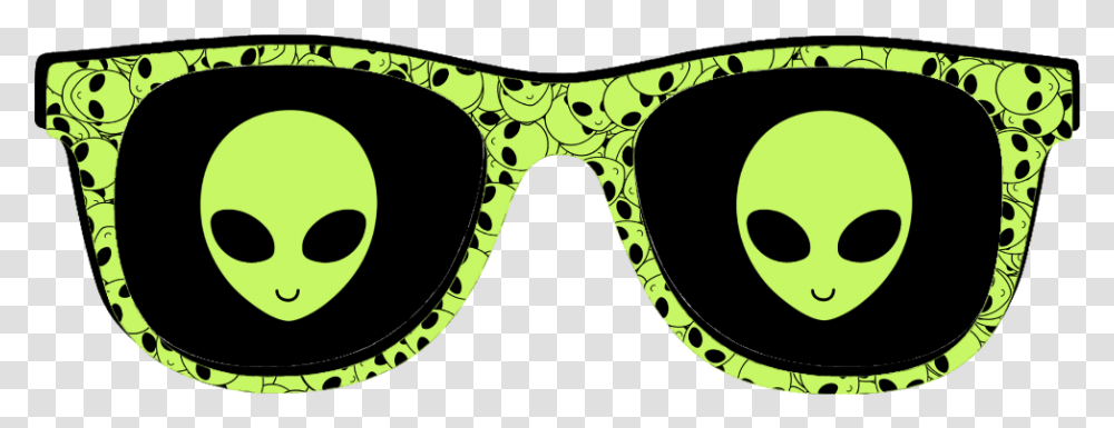 Glasses Alien Green Aliens Freetoedit Ftestickers, Plot, Label, Animal Transparent Png