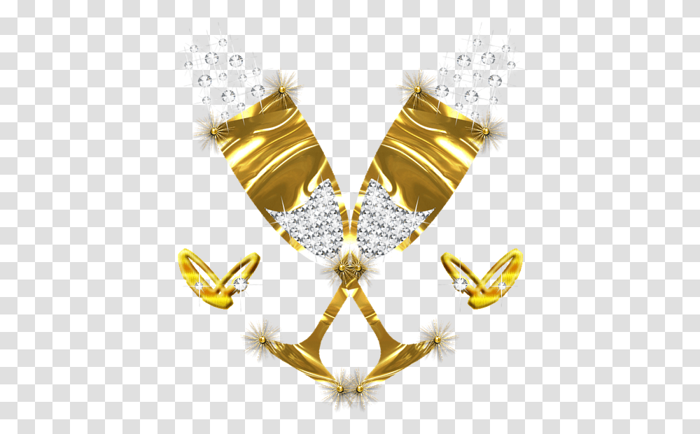 Glasses Champagne Free Image On Pixabay Gold Champagne Glass, Chandelier, Lamp, Graphics, Art Transparent Png